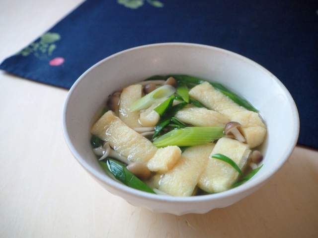 九条ねぎとお揚げのスープ仕立て 電子レンジ レシピ 素材力だし 九条ねぎとお揚げのスープ仕立て 電子レンジ レシピ 素材力だし